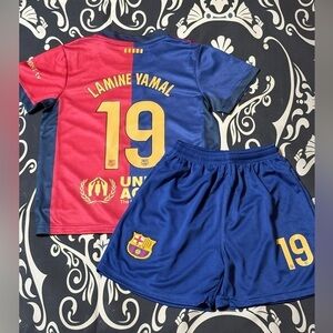 Lamine Yamal Toddler Soccer Jersey 4-5T Size 20 Barc Football Yamal 19 Kit